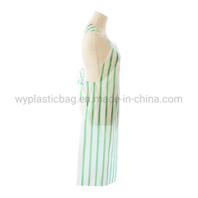 Blue White Disposable Plastic Aprons for Painting PE Polyethylene Apron