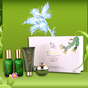 Cactus Moistening and Revitalizing  Skin Care Set GMP Factory OEM Cosmetics Refreshing Hydrating Skin Moisturizer Skin Care