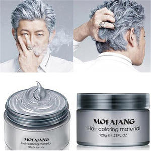 Color Hair Wax Styling Pomade Silver Grandma Grey Temporary Hair Dye Disposable Fashion Molding Coloring Mud Cream