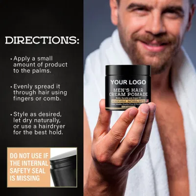 Cosmetics Hair Skin Care Products Organic Hair Styling Cream for Men