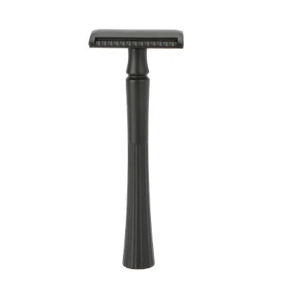 D673 Classical Three Pieces Part Zinc Alloy Material Double Edge Blade Men Shaving Matte Black Color Safety Razor