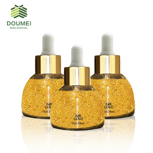 Doumei Factory OEM Private Label Skin Care Organic Whitening 24 k Gold Serum