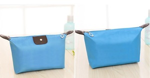 Dumpling Makeup Bag Solid Color Polyester Cosmetic Bag Around Soft Portable Korean Version Make Up Bag