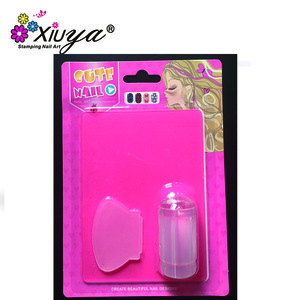 Factory Supply Transparent Stamp Nail Art Plastic Plate Clear Jelly Nail Art Stamping Kit