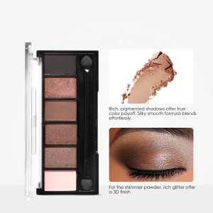 FOCALLURE Best Selling Products Six Colors Luminous Makeup Eyeshadow Shimmer Cosmetics