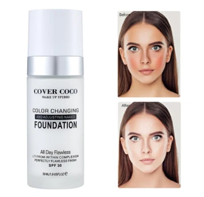 Foundation Mineral-Based Long-Lasting Color Changing and Adjusting for a Perfectly Long-Lasting Finish All Day SPF 30