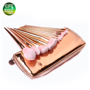 Free sample private label beauty tools 12pcs fashion synthetic hair makeup brush set