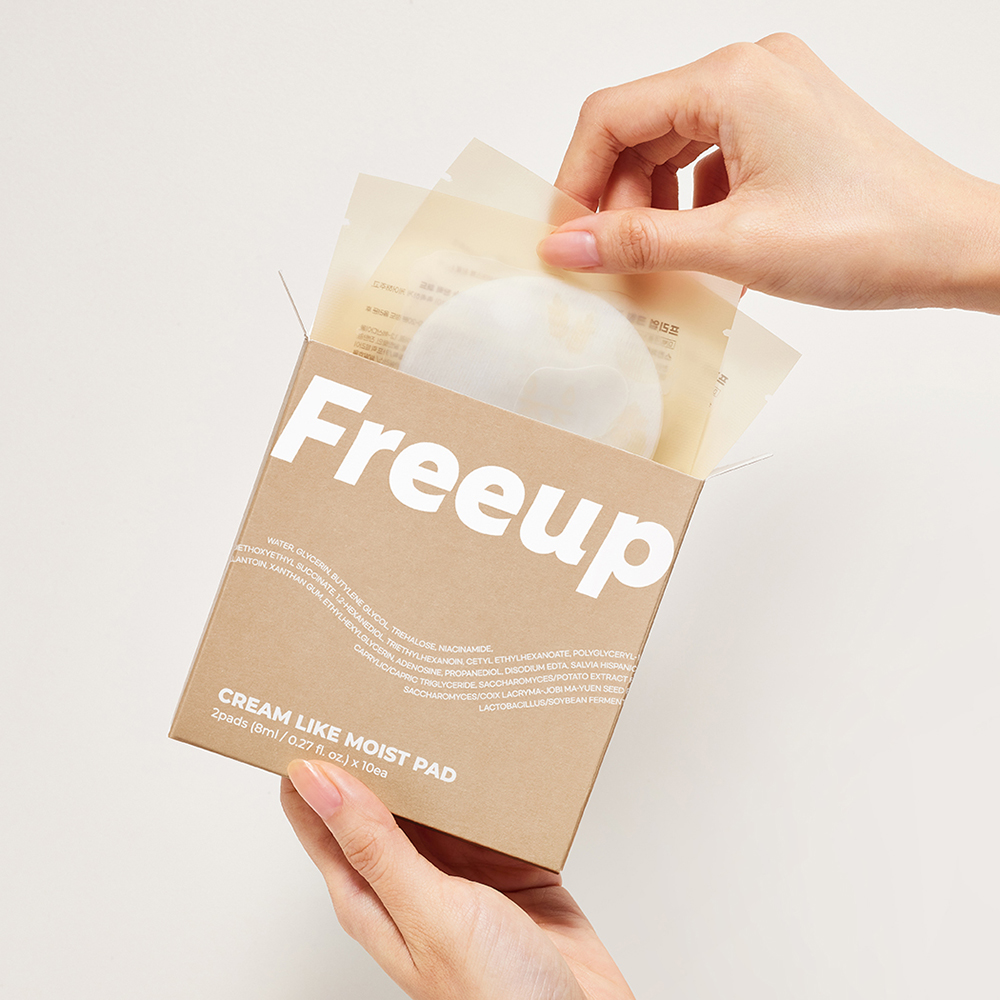 Freeup Cream Like Moist Pad (Portable / Pack of 10) (CPNP/FDA)