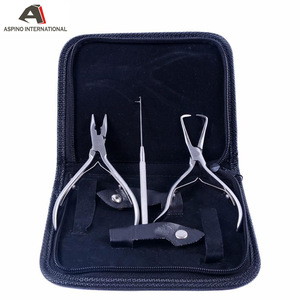 Hair Extension Removal Pliers For Micro Rings /Steel Hook Pulling and loop needles kit set