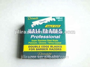 Half razor blade for barber store