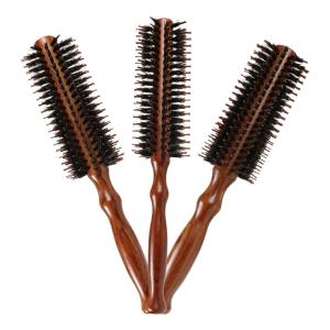 Heat resistant boar bristle brushes wood hair brush