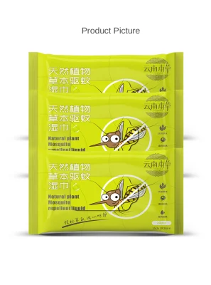 Hot Selling Nonwoven Mosquito Repelling Wet Wipes