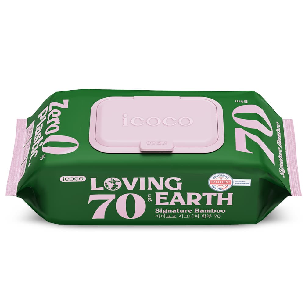 ICOCO Signature Bamboo 70 Premium WaterWipes Plastic Free Baby Wipes
