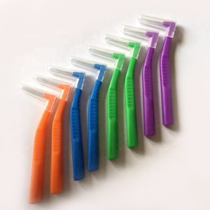 L type interdental brush toothpick dental care orthodontic tooth brush