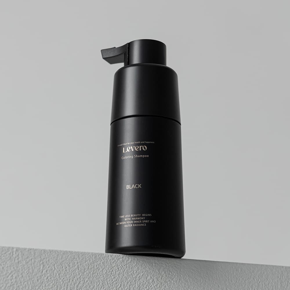 Levero Coloring Shampoo, Black, 300ml, hair color changing, hair-dye, shampoo