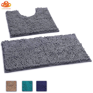 Luxury 2 Piece Bathroom rug set Water Absorbent Anti-slip bath mat sets