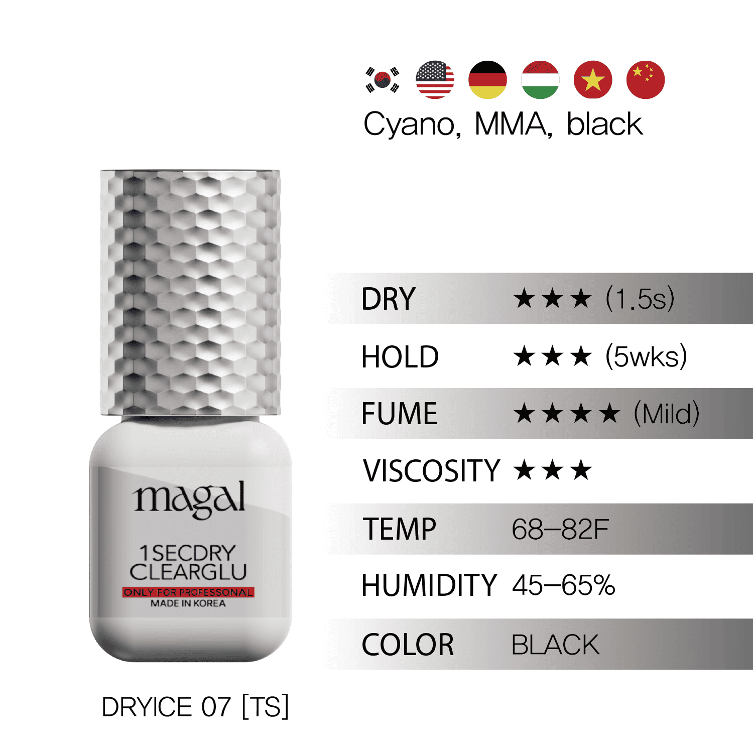 Magal Longer Lasting 1sec Dry Glue Transparent