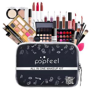 Makeup Set with Eyeshadows Lipstick Concealer Cosmetics Kit for Women Girls POPFEEL ALL IN ONE Makeup Set KIT005