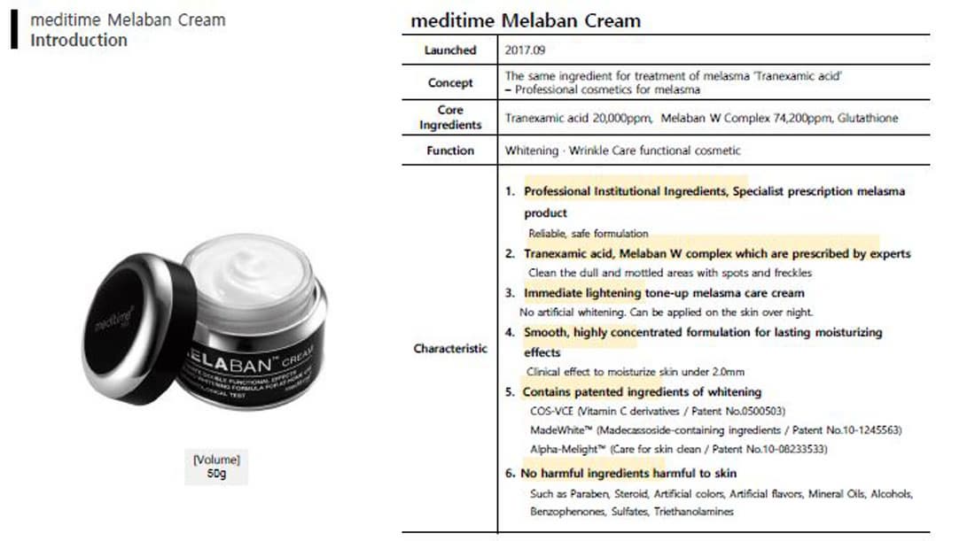 MELABAN Cream for the Freckles &amp; Dark Age Spots 50g