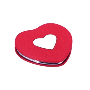 mini glass cosmetic metal compact heart magnifying mirror personalized makeup mirror custom pocket mirror