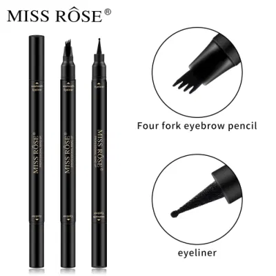Mr 41 Four-Pronged Eyebrow Pencil Double-Headed Eyeliner Waterproof and Durable Eyeliner Pencil Black Eyeliner Pen