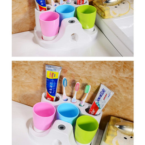 N167 Automatic Toothpaste Dispenser +Toothbrush Holder Bathroom Set Wall Mount Rack Bath set
