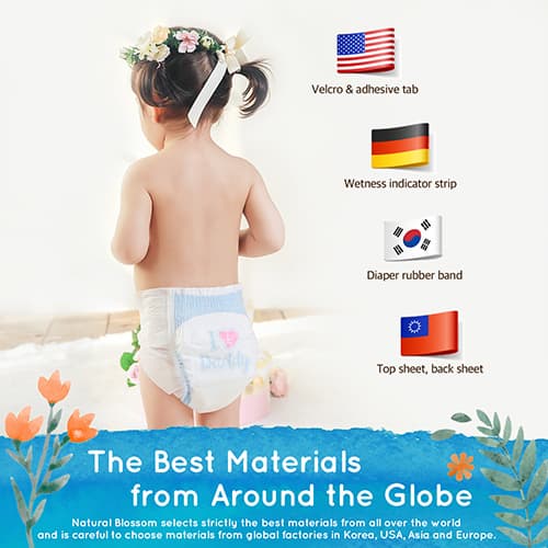 Natural Blossom Pull Up Pants Baby Diapers Size 4 (20-31lbs)