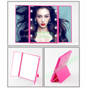 New Arrival Tri-Fold Touch Screen LED Lighted Makeup Table Mirror, Make UP Mirror