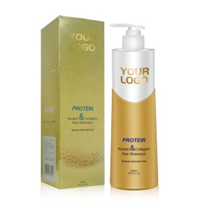 OEM/ODM 500ML keratin hair shampoo with collagen hair protein