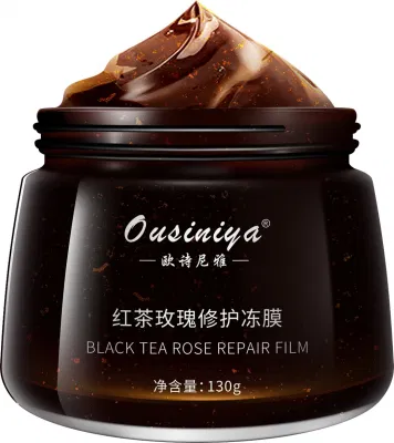 OEM/ODM Black Tea Soothing Mask Rose Moisturizig and Firmers Skin Facial Mask