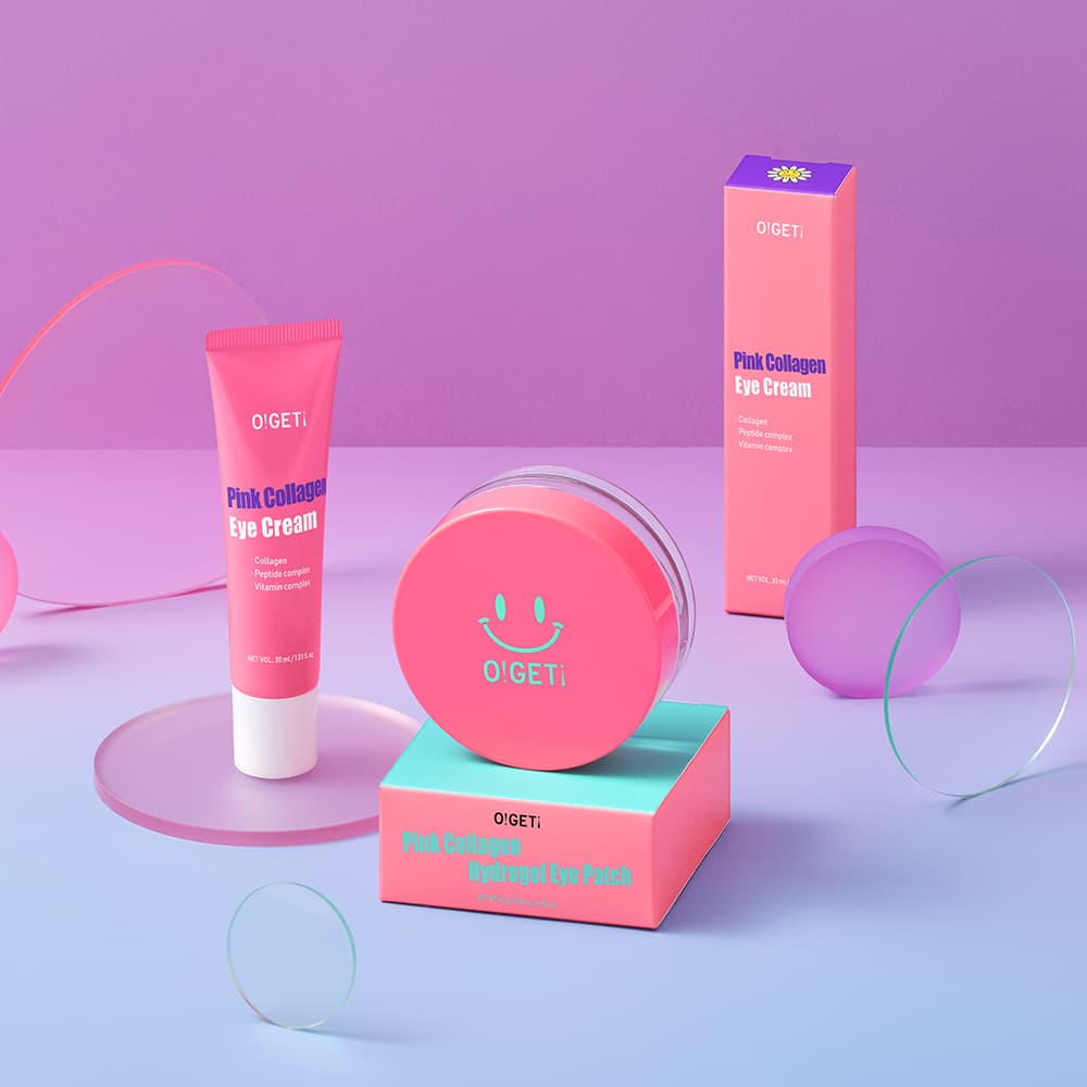 O!GET! Pink Collagen Hydrogel Eye Patch