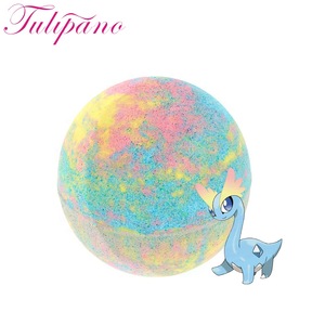 Private label fizzy rich bubble Vegan Organic Fizzy Surprise Toy Bath Bomb