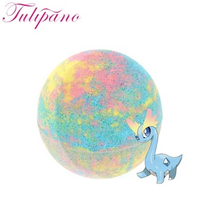 Private label fizzy rich bubble Vegan Organic Fizzy Surprise Toy Bath Bomb