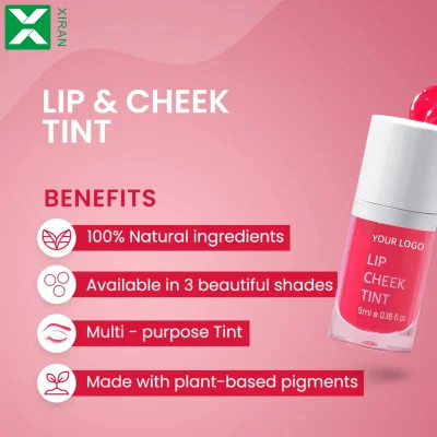 Private Label Organic Lightweight Lip and Cheek Tint Long Lasting Korean Lip Tint