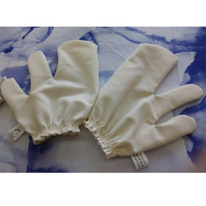 raw silk massage gloves for gorgeous glowing skin reduce cellulite ayurvedic massage dry brush massage