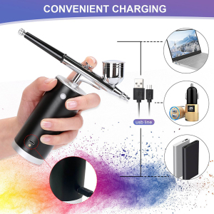 SAGUD makeup nail art cordless airbrush kit with cake mini air brush compressor