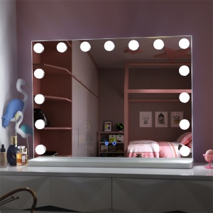 Table vanity hollywood led lighted dressing room mirror 15pcs bulbs