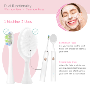 Waterproof Silicone Facial Cleansing Brush Replacement Head Compatible with Xiaomi Electric Toothbrush Bases