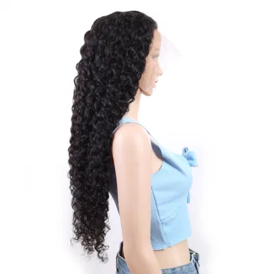 Xuchang Longguan High Quality Factory Wholesale Brazilian Human Hair Natural Water Wave 13X4 Transparent HD Lace Front Wigs