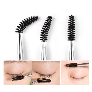 Yunya fashion women double head eyeshadow brush / angled eyebrow brush / eyelash spoolie makeup tool