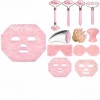 Rose Quartz New Crystal Jade Stone Facial Mask Hand-woven Beauty SPA Eye Curtain