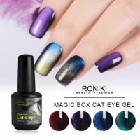 RONIKI Magic Box Cat Eye Gel Polish,Cat Eye Gel,3D Cat Eye Nail Gel Polish