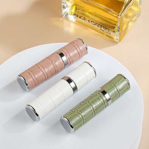 5ML Leather Perfume Bottle Bottom Direct Filling Self-pump Dispenser Portable Spray Empty Bottle