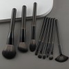 Professional 10-Piece Makeup Brush Set with Wooden Handles – Premium Synthetic Bristles for Face & Eye Application, OEM Private Label Available