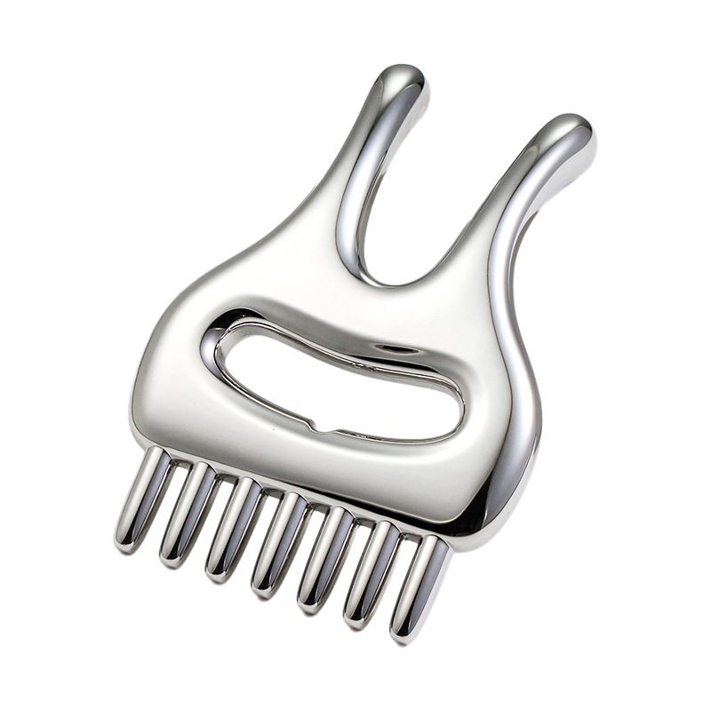 Multifunctional health care head massage comb four-in-one metal nose scraper artifact beauty tool