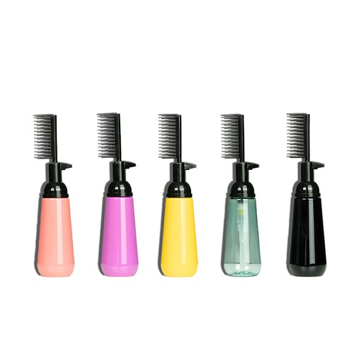 Wholesale 150ml 200ml Plastic Empty Hair Styling Tool Hair Oil Applicator Bottle With Comb For Hair Color