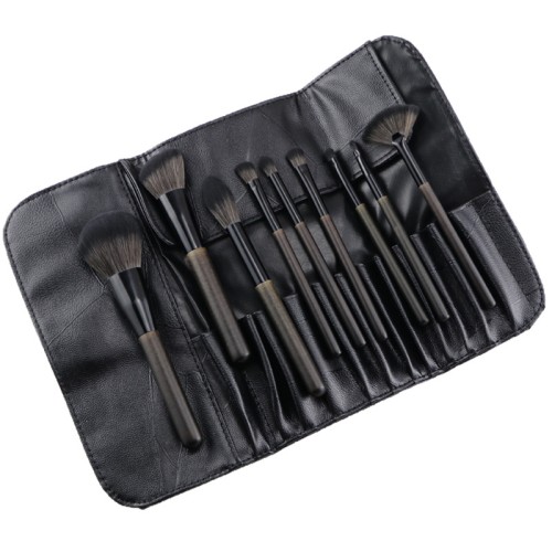 Professional 10-Piece Makeup Brush Set with Wooden Handles – Premium Synthetic Bristles for Face & Eye Application, OEM Private Label Available