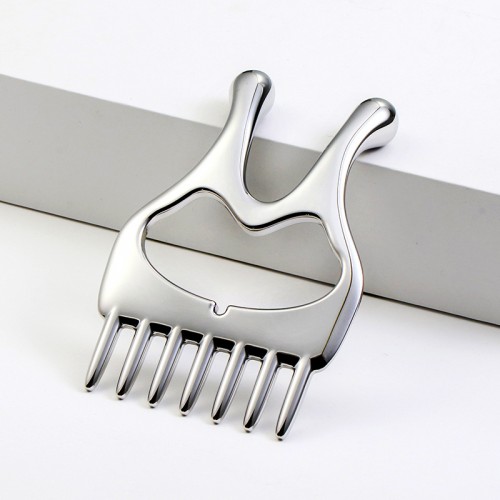 Multifunctional health care head massage comb four-in-one metal nose scraper artifact beauty tool