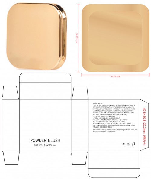 Cosmetics Blush Palette for Natural Nude Makeup with Matte Finish