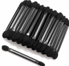 Black handle double-headed sponge eyeshadow brush - a portable eyeshadow makeup tool for concealing eye makeup.